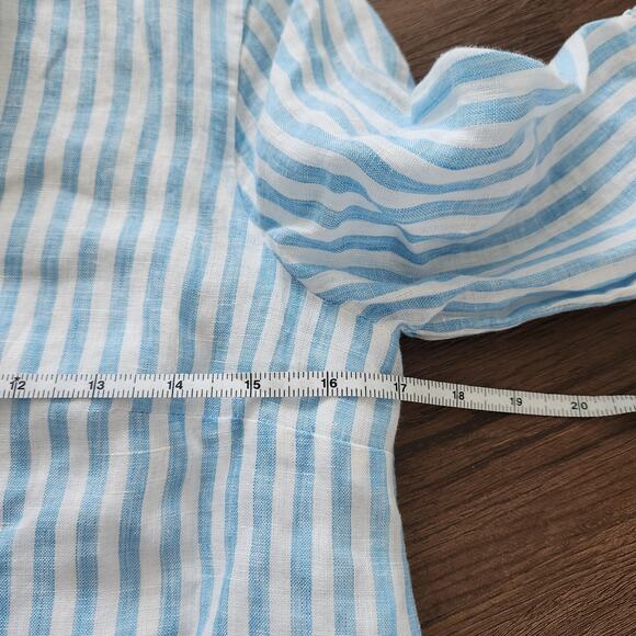 Lilly Pulitzer Jazmyn 3/4 Sleeve Linen Striped Mini Dress 0 Beach Nautical - Picture 8 of 9